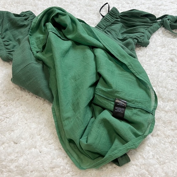 NEW Lulu’s Al Fresco Evenings Olive Green Off Shoulder Mini Dress Small Pullover - Picture 11 of 13